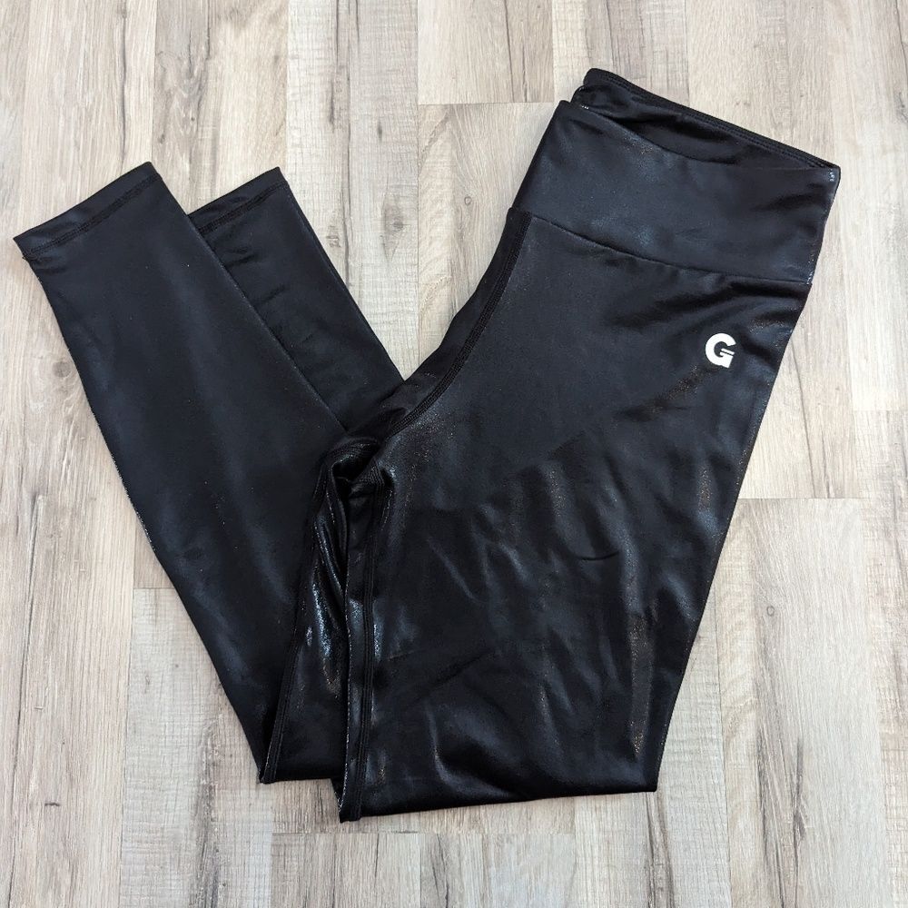 GRRRL Black Shimmer Leggings, Ali/Ameenah (Medium)